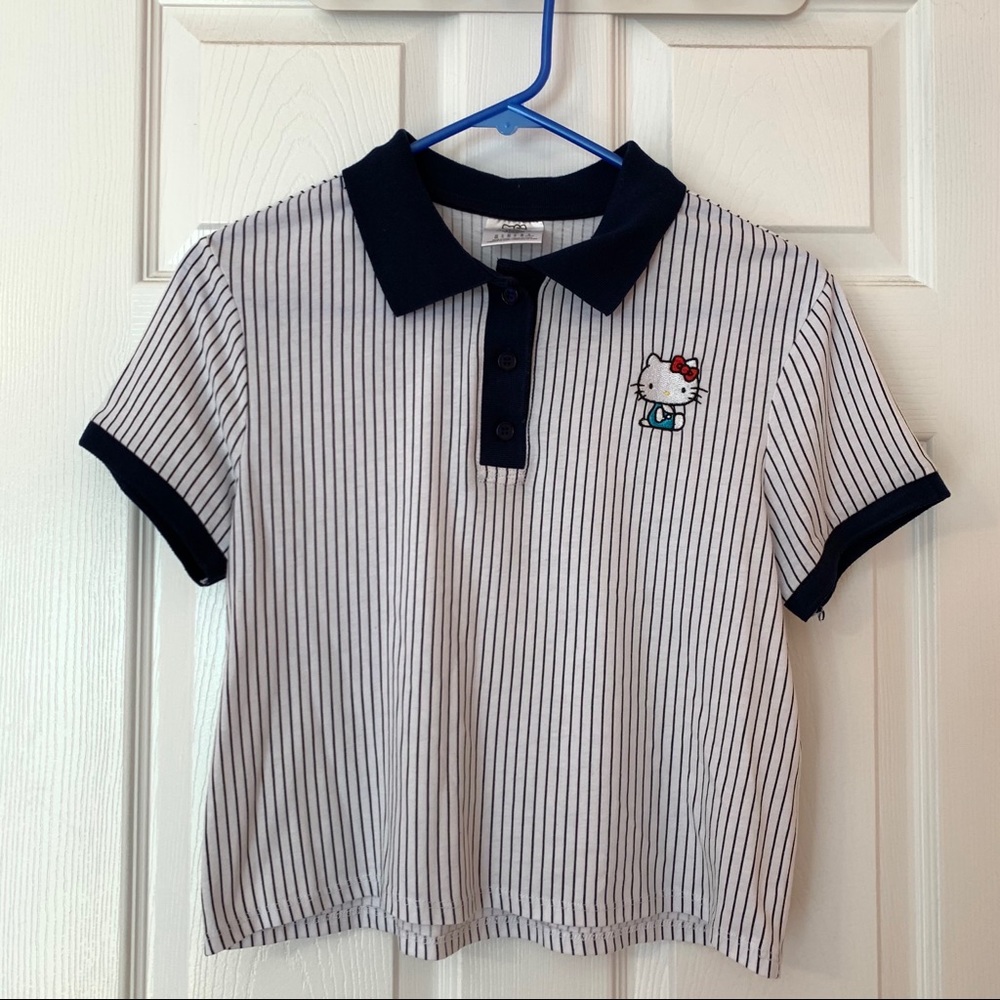 HELLO KITTY Collard Shirt, cotton, fairly new, worn once.